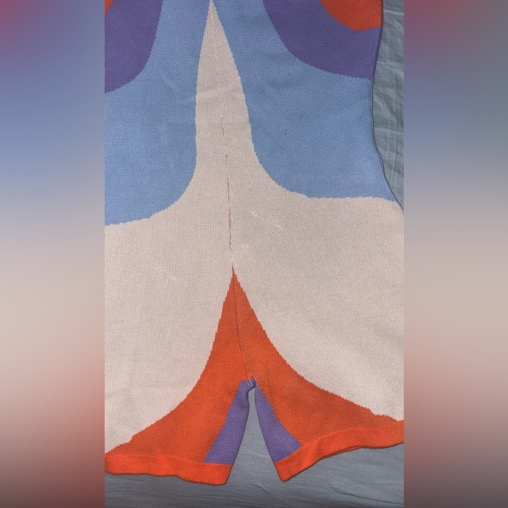 Colorful Sleeveless Knit Jumpsuit - Picture 5 of 5